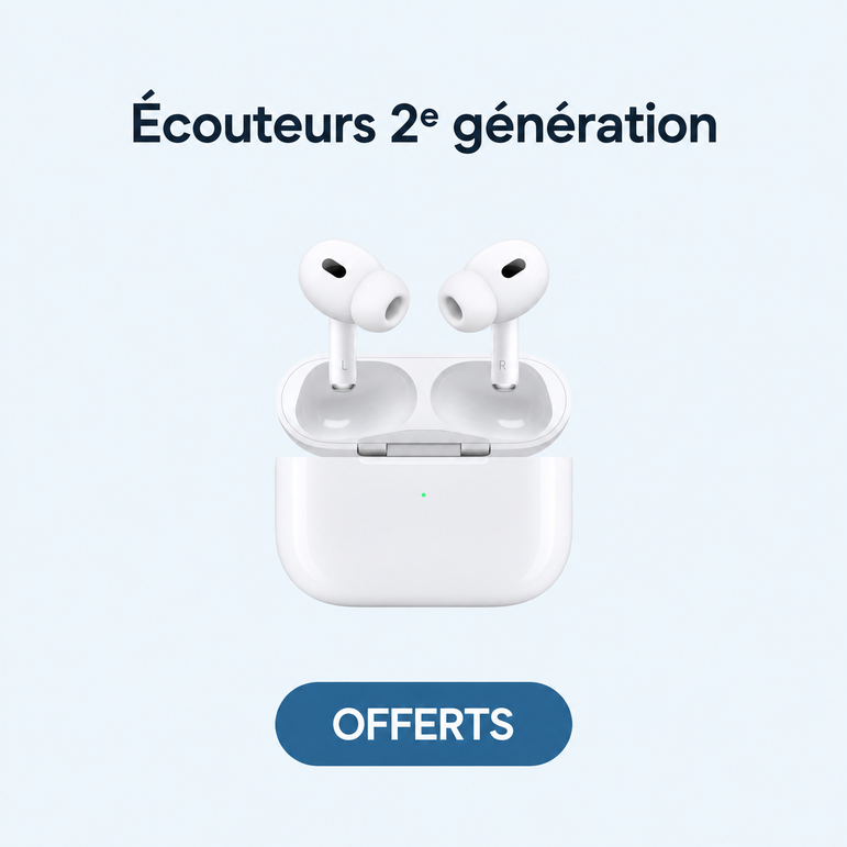 Casque sans-fil — Écouteurs 2e génération ; OFFERTS