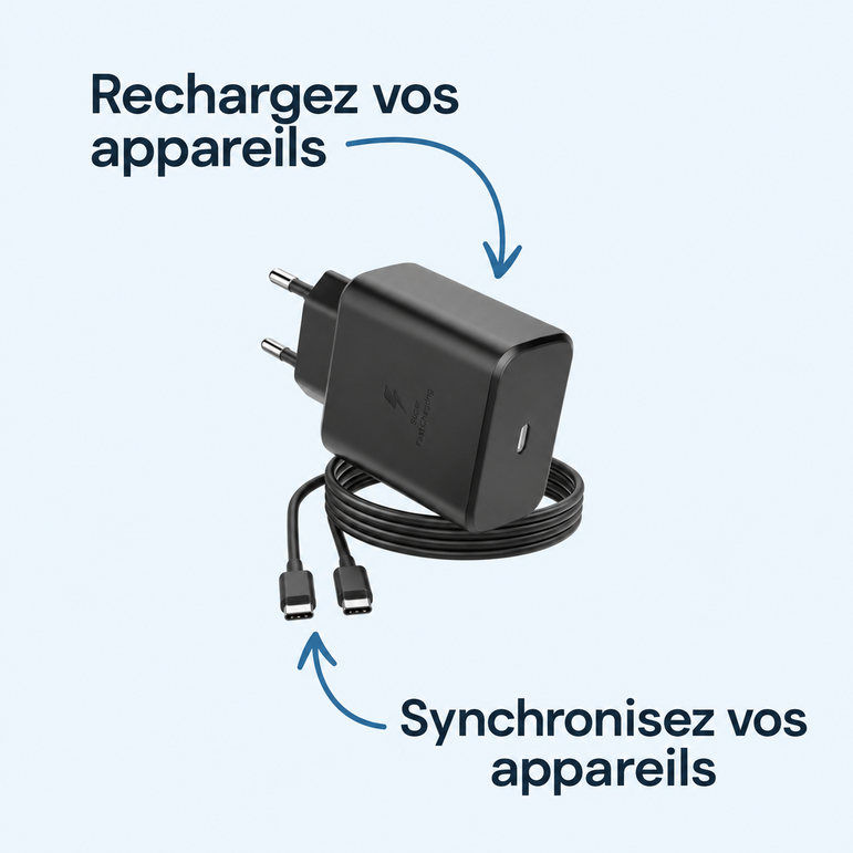 PULSEDBOX | 6 en 1 Android — Rechargez vos appareils ; Synchronisez vos appareils
