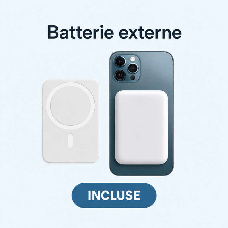 PULSEDBOX | 7 en 1 iPhone — Batterie externe ; INCLUSE