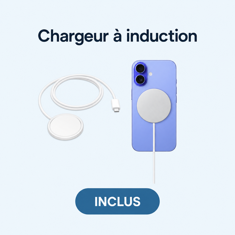 PULSEDBOX | 6 en 1 iPhone — Chargeur à induction ; INCLUS