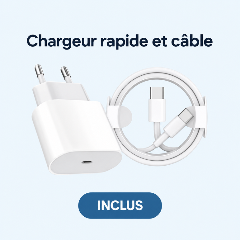 PULSEDBOX | 6 en 1 iPhone — Chargeur rapide et câble ; INCLUS